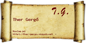 Ther Gergő névjegykártya
