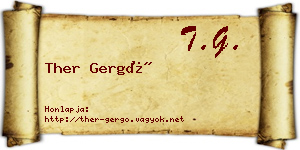 Ther Gergő névjegykártya